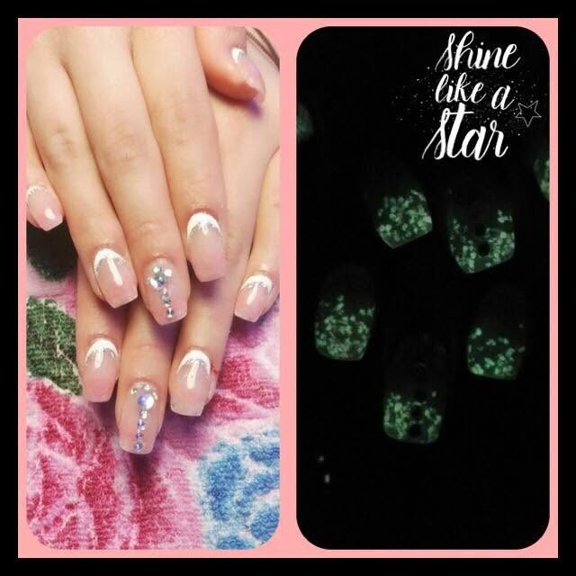 Nailart mit Leuchteffekt bei Tag und Nacht